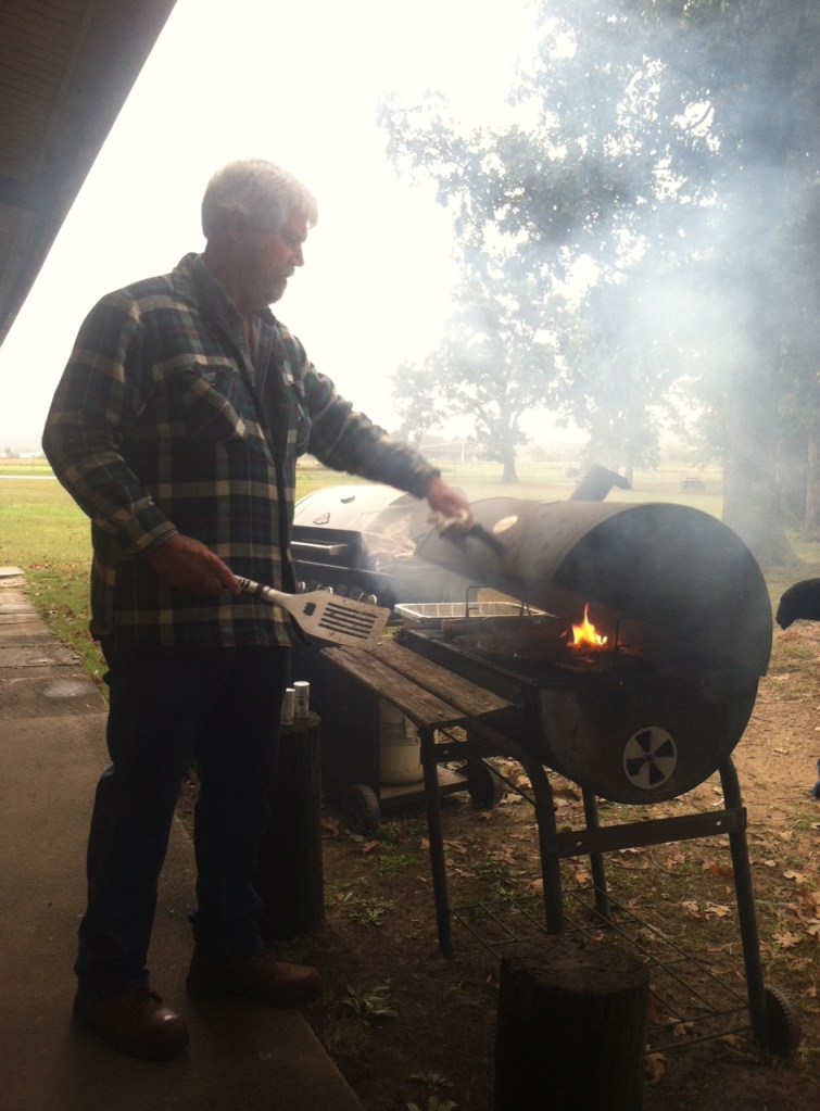 The greatest chef, Dwight Morris, grills at a AFSCME 965 Picnic.