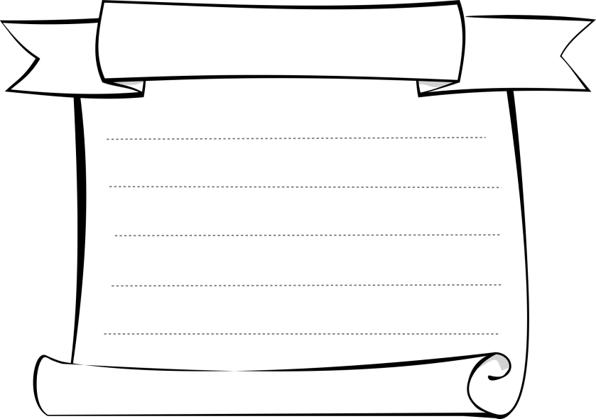 Illustration of a parchment scroll
