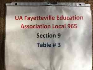 Table reserved sign at the 2021 Razorbash