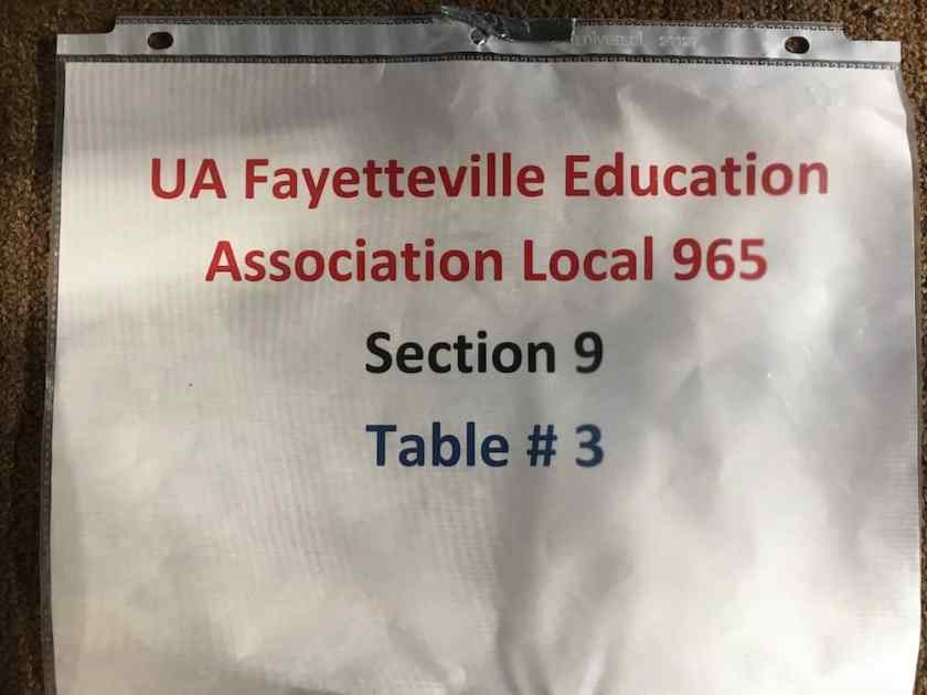 Table reserved sign at the 2021 Razorbash