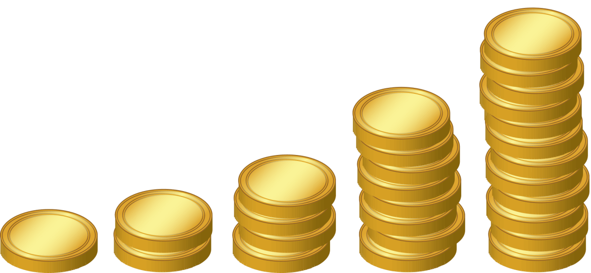 Stacks of coins illustration