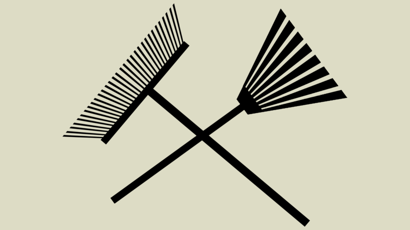 Graphic of two kinds of rake