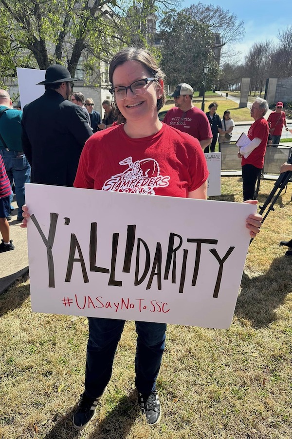 UA Law Professor Amelia McGowan is ready to march.