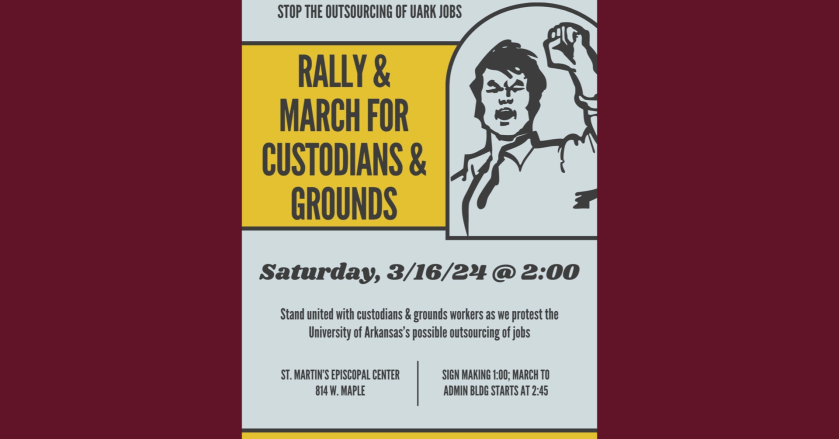 Poster for the Local 965 Rally and March Against Outsourcing