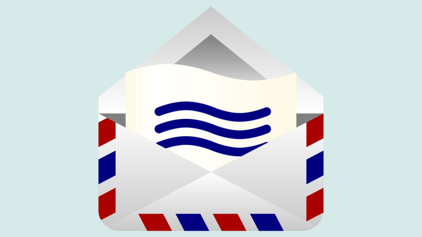 Illustration of envelope representing email