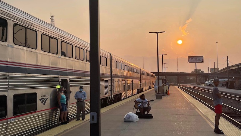 Amtrak Eagle northbound to Chicago