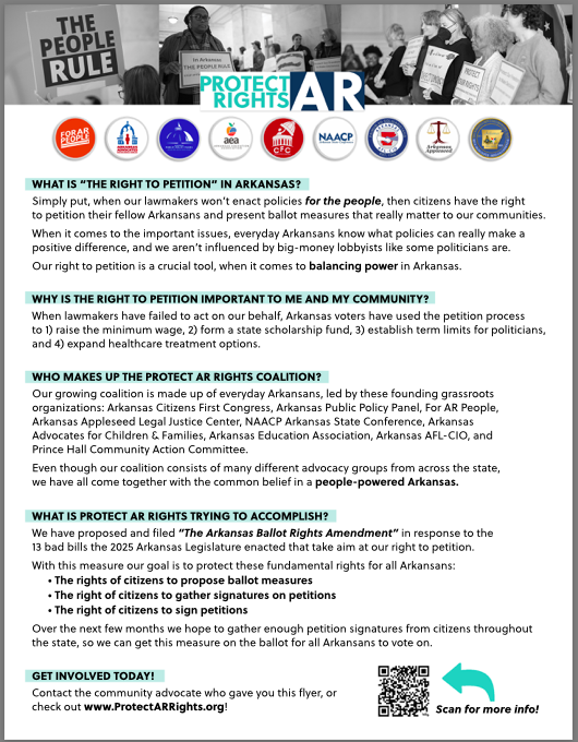 Flyer for Protect AR Rights 052926