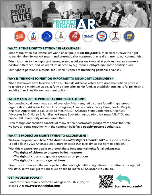 Flyer for Protect AR Rights 052926