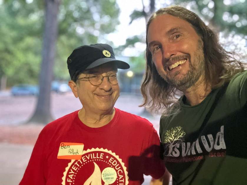 Local 965 President Ben Pollock in a selfie taken by the Rev. Clint Schnekloth.